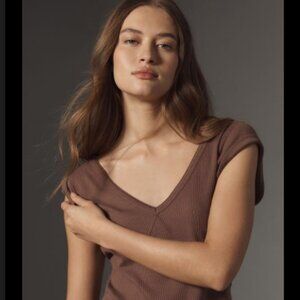 Brand New Pilcro Easy V-Neck Tee Shirt